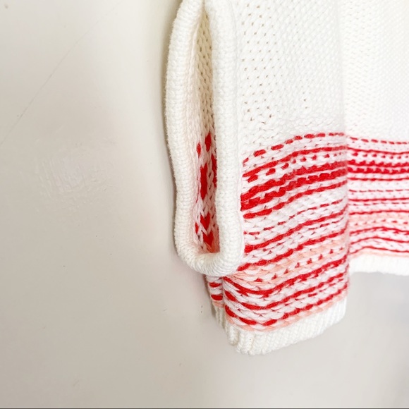 NEW with tags Baby Gap Knit Poncho Girls White\Red Size 4 - Picture 4 of 7